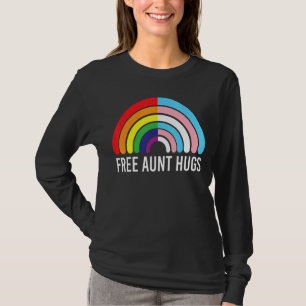 T-shirt Gratuit Tantes Hugues Arc-en-ciel Transgenre Drape
