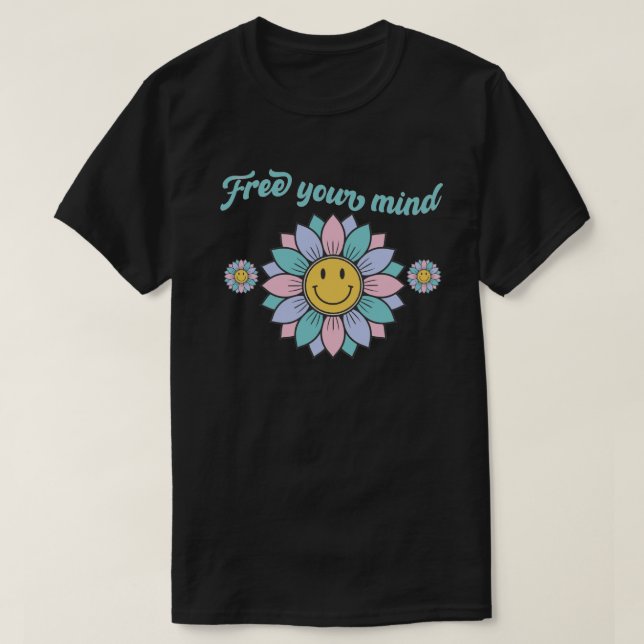 T-shirt GRATUIT VOTRE ESPRIT drôle 70's typographie design (Design devant)