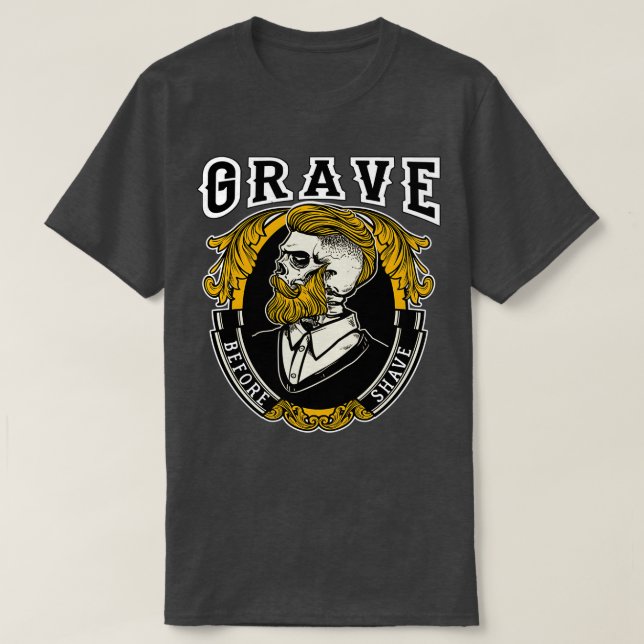 T-shirt Grave avant rasage à boucle 2 (Design devant)