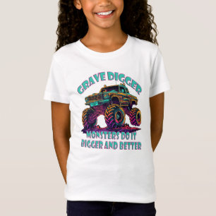 T-Shirt Grave Digger, Monsters le font plus gros et mieux