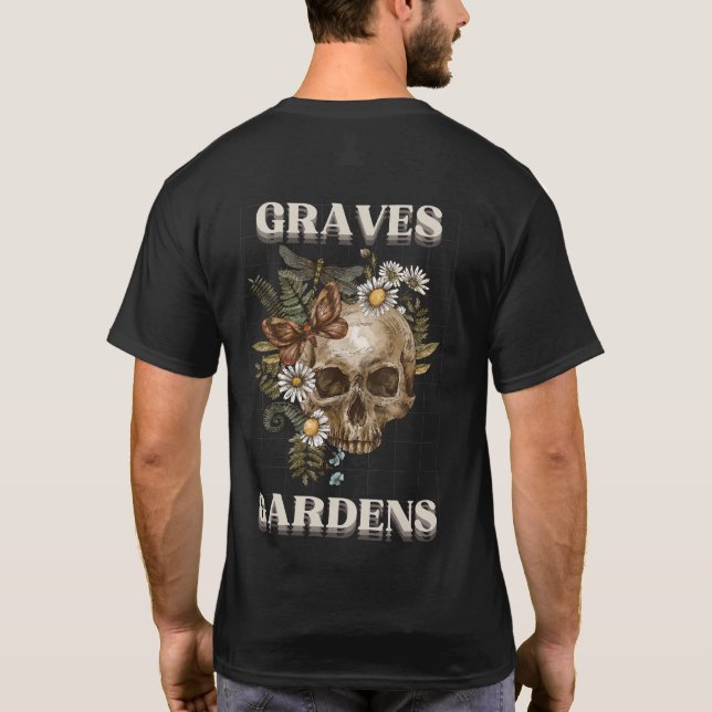 T-shirt Graves Jardins esthétiques Rocher sombre Retro (Dos)