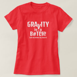 T-shirt Gravité et chutes - blague v2.1
