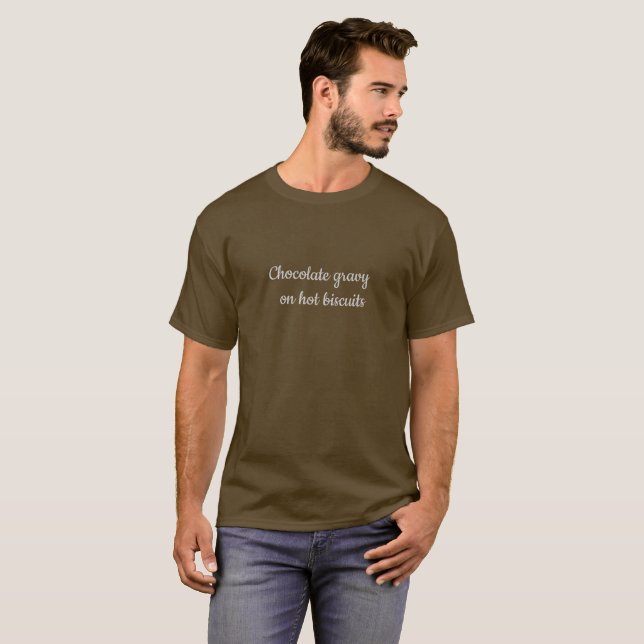 T-shirt Gravure de chocolat sur biscuits chauds (Devant entier)
