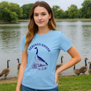 T-shirt Gravure de l'ère victorienne d'une oie sérieuse