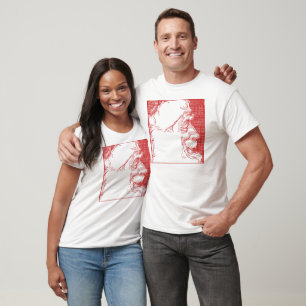 T-shirt Gravure vintage classique de Santa de profil