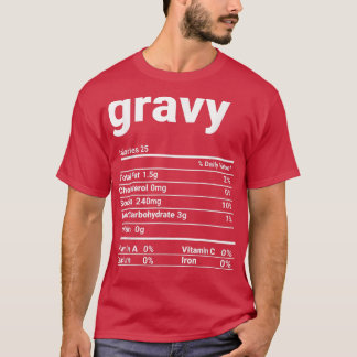 T-shirt Gravy Nutrition Facts Thanksgiving Costume