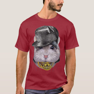 T-shirt Gray Nwarf Hamster portant Hip hop Rapper Casquett