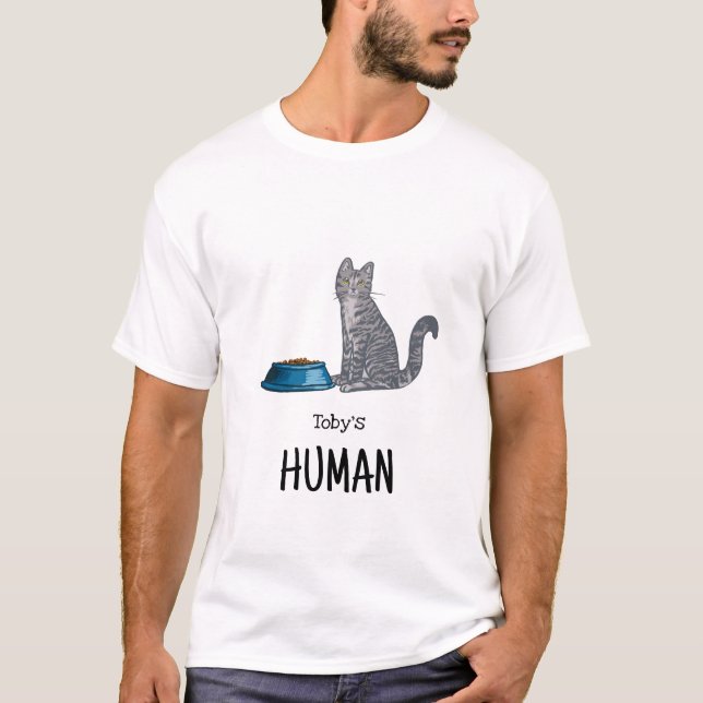 T-shirt Gray Tabby Cat Shirt (Devant)