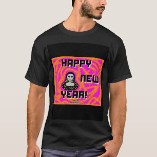 T-shirt Grays Nouvel An souhaite aux hommes Black Basic T