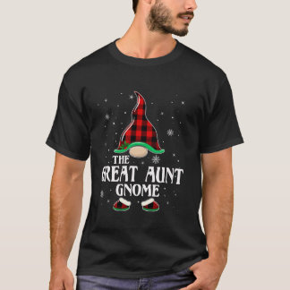 T-shirt Great Aunt Gnome Buffalo Plaid Family Group Christ