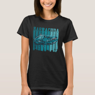 T-shirt Great Barracuda Cuda Pêche Faune Salle Wi-Fi