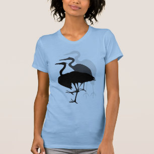 T-shirt Great Blue Heron Ladies Blue