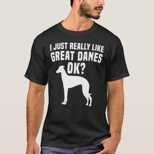 T-shirt Great Dane Apparel Great  Dog Owners Design (Devant)