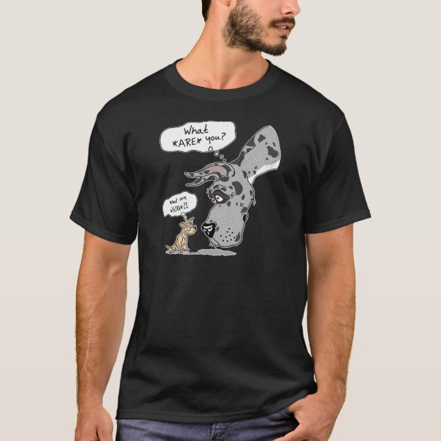 T-shirt Great Dane & Chihuahua Merle (Devant)