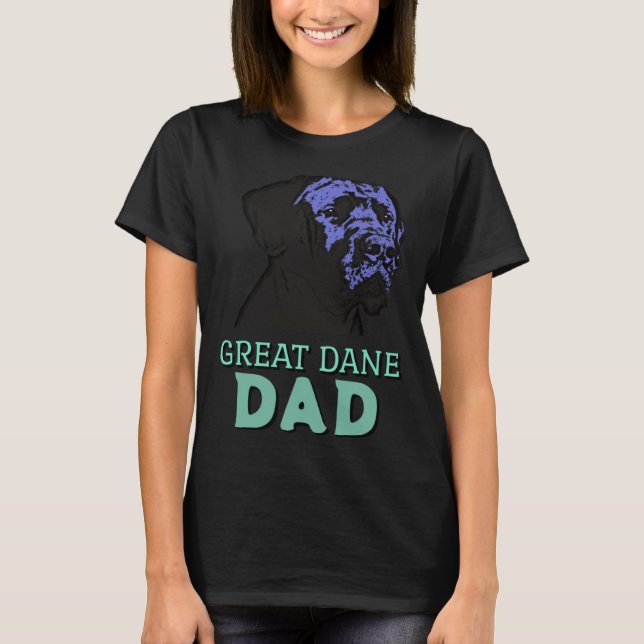 T-shirt Great Dane Dad Cute Dog Great Dane (Devant)
