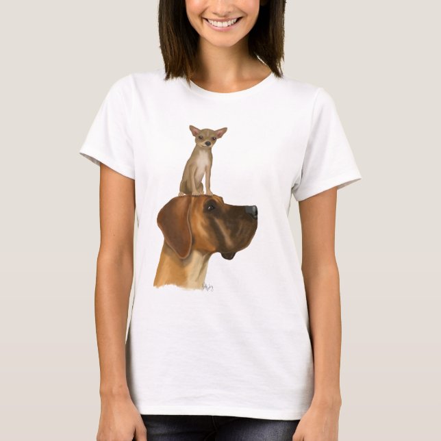 T-shirt Great Dane et Chihuahua 2 (Devant)