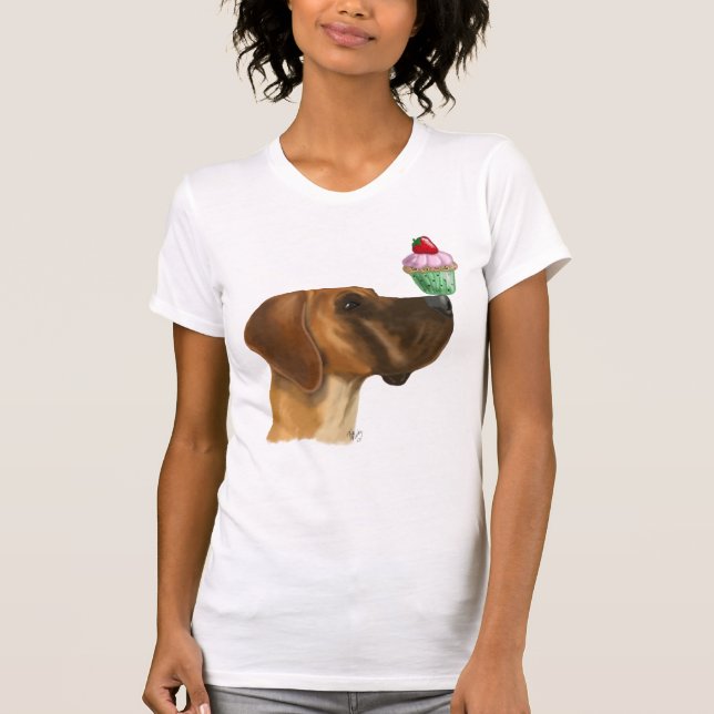 T-shirt Great Dane et Cupcake (Devant)