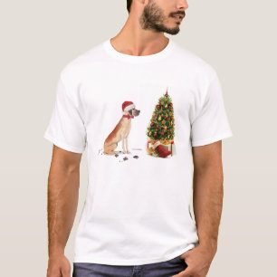 T-shirt Great Dane Funny Chien de Noël avec arbre
