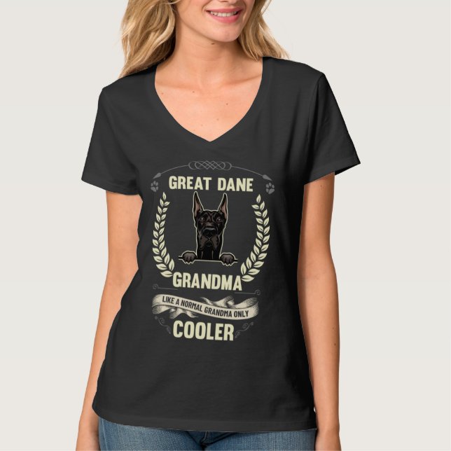 T-shirt Great Dane Grandma Like A Normal Grandma Only Cool (Devant)