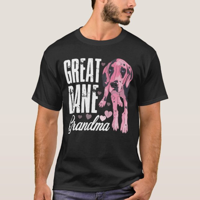 T-shirt Great Dane Grandma  Mens Womens Great Dane (Devant)