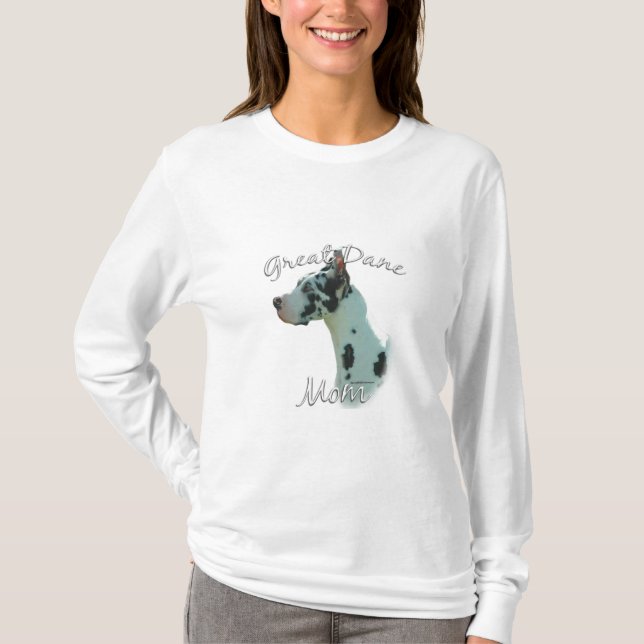 T-shirt Great Dane (harlequin) Maman 2 (Devant)