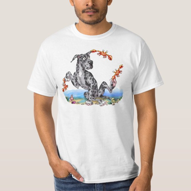T-shirt Great Dane Kinda Crabby Merle (Devant)