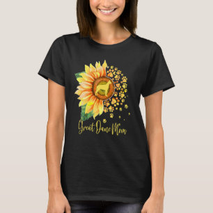 T-shirt Great Dane Maman Tournesol Chien Paw Fête des Mère