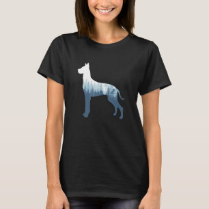 T-shirt Great Dane Silhouette Chien Nature Extérieure
