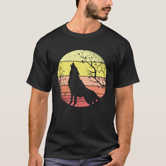 T-shirt Great howling wolf motif (Devant)