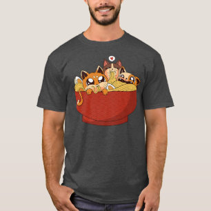 T-shirt Great Kawaii Japonais Ramen Chats Anime Japon mign