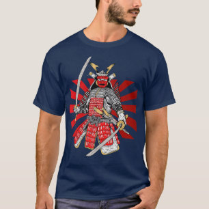 T-shirt Great Kendo Samurai Design Japan Flag Warrior Swor