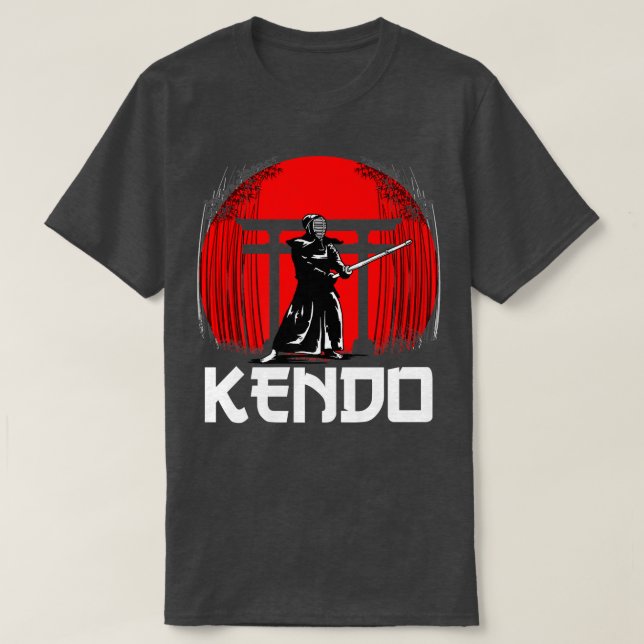 T-shirt Great Kendo Samurai Design Japon Warrier Sword (2 (Design devant)