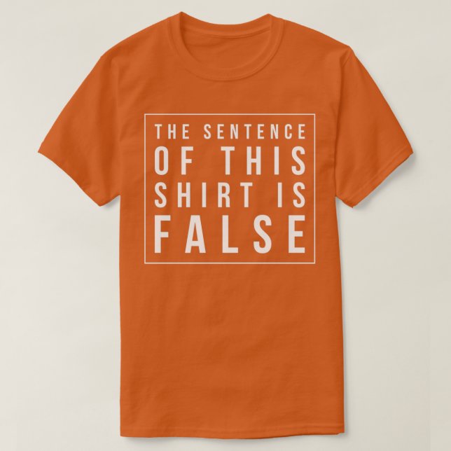 T-shirt Great Philosophs Design Citation La sentence est f (Design devant)