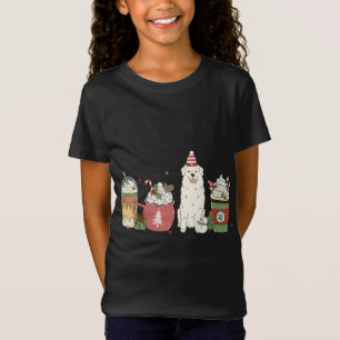 T-Shirt Great Pyrenees Café Latte hiver Chien de Noël M