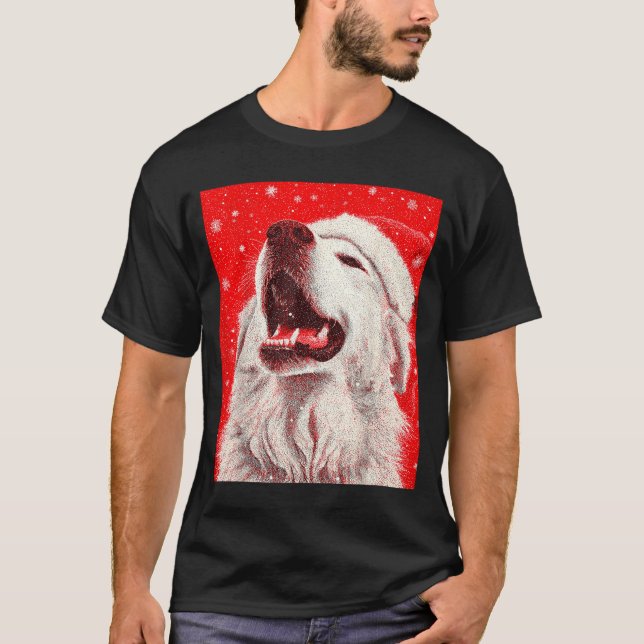 T-shirt Great Pyrenees Christmas  (Devant)