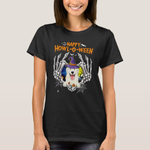 T-shirt Great Pyrenes Skeleton Heart Happy Howl O Ween Cos