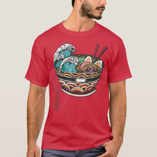 T-shirt Great Ramen Wave Kanji japonais - Mais premier Ram