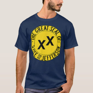 T-shirt Great Seal of the State of Jefferson Flag 