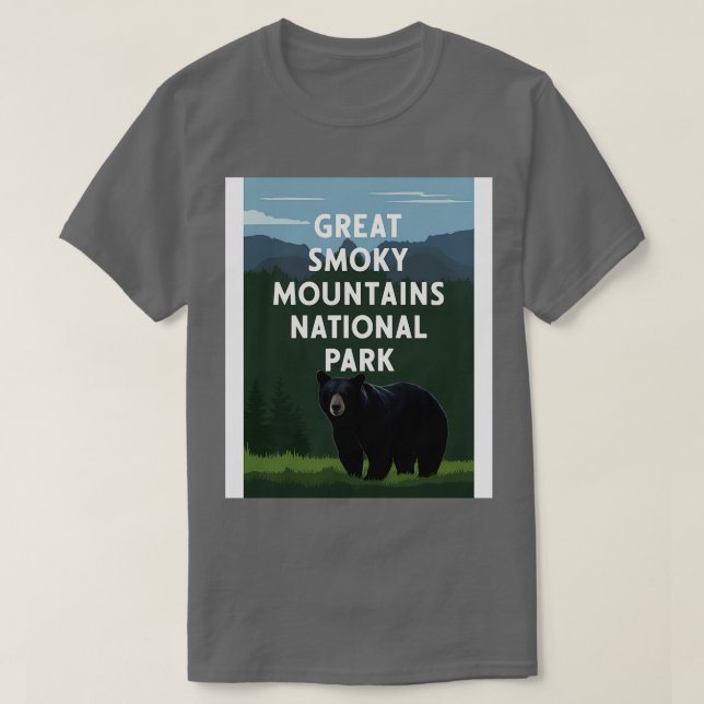 T-shirt Great Smoky Mountains National Park Travel Art Bea (Design devant)