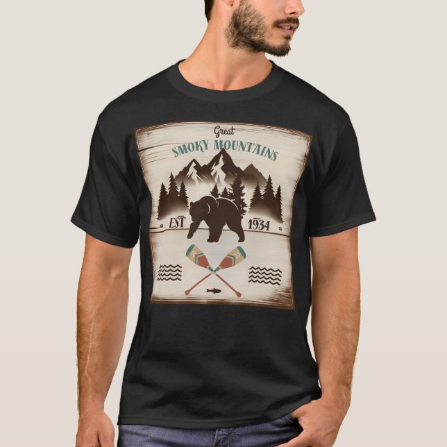 T-shirt Great Smoky Mountains, TN ours (Devant)