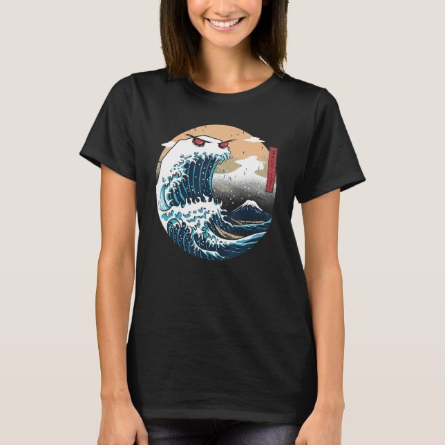 T-shirt Great Wave Off Kanagawa Cookiegawa Japanese Aesthe (Devant)