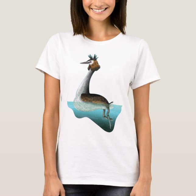 T-shirt Grèbe huppée australienne Puteketeke (Devant)