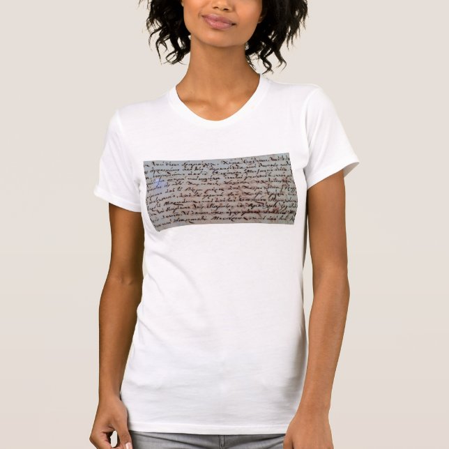 T-shirt grec ancienne écriture manuscrite lettres manuscri (Devant)