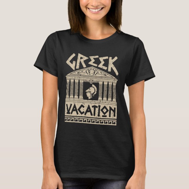 T-shirt Grec Vacances Grèce Tourisme (Devant)