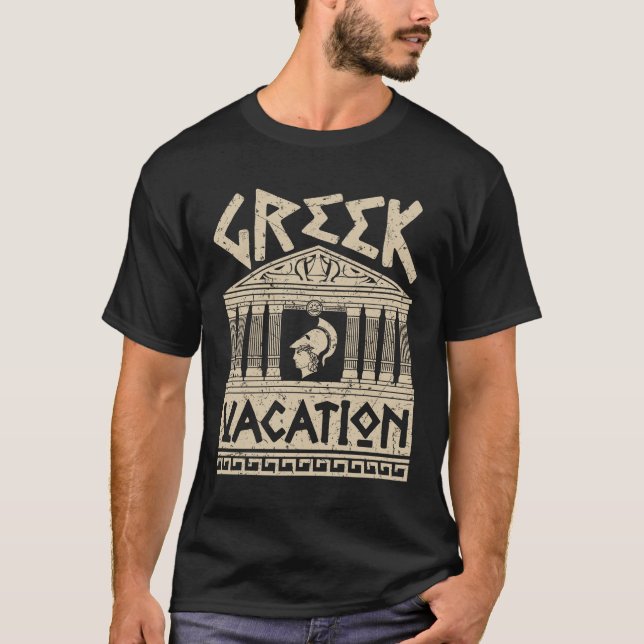 T-shirt Grec Vacances Grèce Tourisme (Devant)