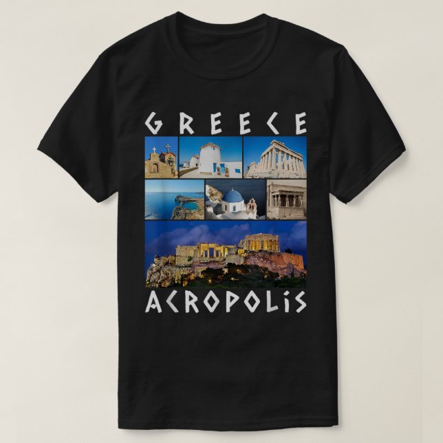 T-shirt Grèce Acropolis célèbres sites Galerie Voyageur So (Design devant)