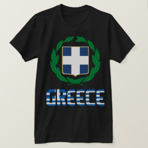 T-shirt Grèce Drapeau et blason Patriotique