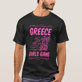 T-shirt Grèce Girls Gang Vacances Tour
