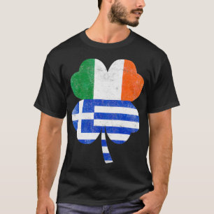 T-shirt Grèce Irlande Shamrock Grèce Irlande Drapeau St