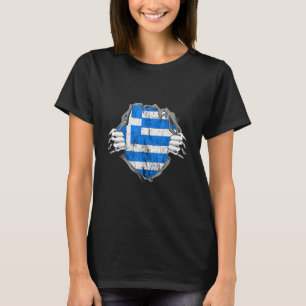 T-shirt Grèce Poitrine Grecque Fierté Histoire De La Grèce